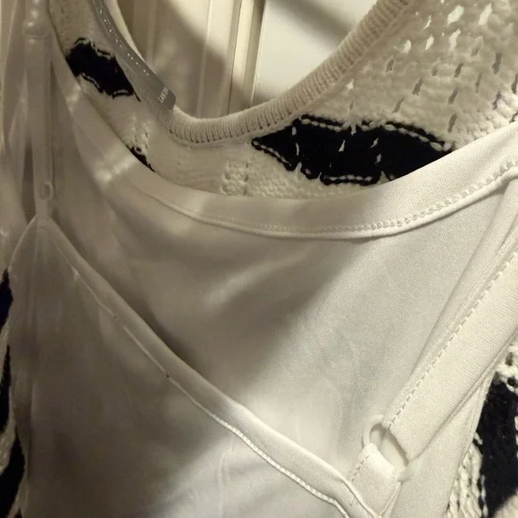 NWT Lane Bryant Black and White Chevron Knit Dress - Picture 4 of 4